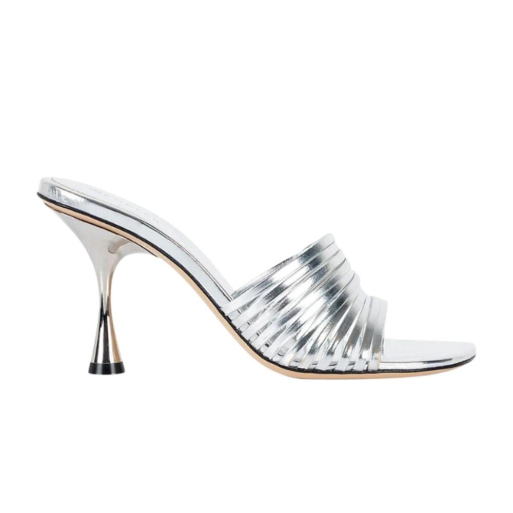 Wandler Max Strappy Sandal in Silver